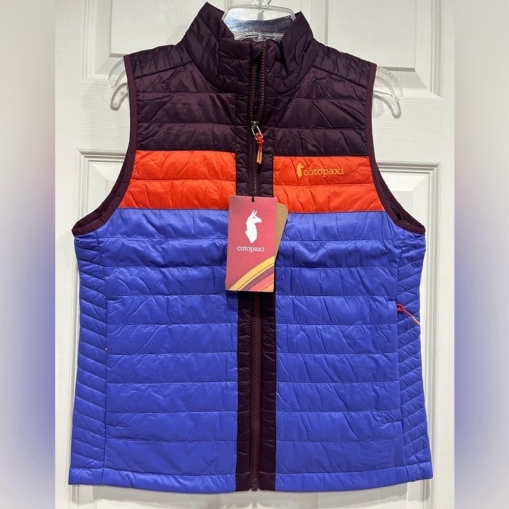 Cotopaxi Women’s M Medium Capa Insulated Vest Blue Maroon NWT Puff Puffer